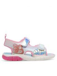 Princess Sandały SS24-111DPRN Różowy. Czerwone sandały dziewczęce princess, z syntetyku, bez zapięcia. Za 83.99 zł.