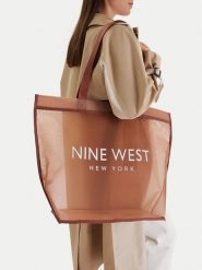 Nine West Torebka CEO-Eloura-LA374-4074 Brązowy. Brązowe torebki klasyczne damskie Nine West, bez wzorów, z materiału, bez dodatków. Za 79.99 zł.
