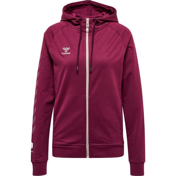 Damska bawełniana bluza z kapturem zapinana na zamek Hummel Move Grid. Fioletowe bluzy sportowe damskie HUMMEL, xs, bez wzorów, z bawełny, bez ramiączek, długie, z kapturem. Za 244.75 zł.