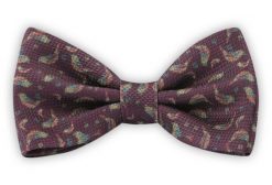 Mucha Męska, Burgundowa w Ptaki, Wróble, Bez Poszetki -EM Men's Accessories. Czerwone krawaty i muchy męskie Em men's accessories, bez wzorów, eleganckie. Za 49.99 zł.