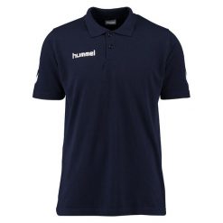 KOSZULKA Sportowa MĘSKA HUMMEL CORE COTTON POLO. Niebieskie koszulki polo męskie HUMMEL, m, bez ramiączek, tenisowe. Za 74.00 zł.