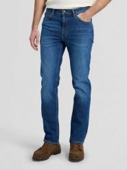 MESKIE SPODNIE LEE RIDER YES MAN 112376408. Spodnie materiałowe męskie Lee, bez wzorów, z jeansu. Za 219.99 zł.