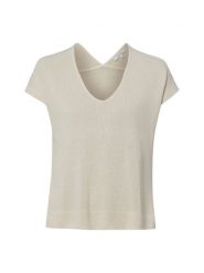 Opus koszulka z dzianiny - Sirikus Kobiety beżowy, 40. Brązowe t-shirty damskie Opus, bez wzorów, z dzianiny, bez kołnierzyka. Za 179.95 zł.