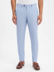 Finshley & Harding London spodnie garniturowe Mężczyźni niebieski, 98. Niebieskie spodnie wizytowe męskie Finshley & Harding London, z syntetyku. Za 349.95 zł.