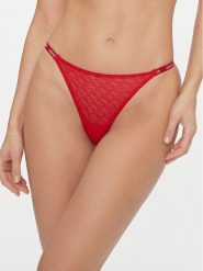 Guess Stringi O3BE18 KBXA0 Czerwony. Czerwone stringi damskie Guess, l, z aplikacjami, z syntetyku. Za 99.99 zł.