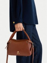 Beverly Hills Polo Club Torebka EO-BHPC-C-008-09 Brązowy. Brązowe torebki klasyczne damskie Beverly Hills Polo Club, bez wzorów, z materiału, bez dodatków. Za 209.99 zł.