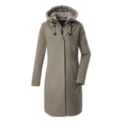 Parka damska z kapturem Killtec GW 20. Brązowe parki damskie KILLTEC, bez wzorów, z materiału. Za 758.00 zł.