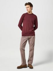 Wrangler Spodnie w kolorze szarobrązowym rozmiar: W31/L32. Brązowe spodnie materiałowe męskie Wrangler, z aplikacjami, z materiału, klasyczne. Za 158.47 zł.