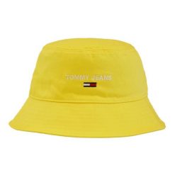 Kapelusz Tommy Jeans Sport Bucket - AW0AW11661-ZGF. Żółte kapelusze damskie Tommy Hilfiger, bez wzorów, z jeansu. Za 169.05 zł.