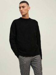 Jack & Jones Sweter w kolorze czarnym rozmiar: XL. Czarne swetry męskie Jack & Jones, xl, bez wzorów, z wełny, bez kołnierzyka. Za 100.99 zł.