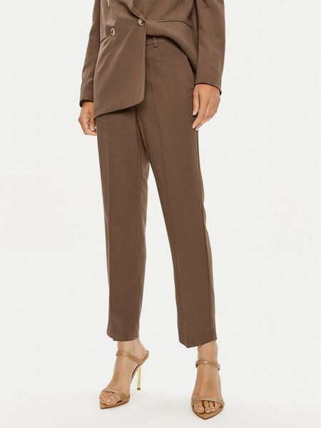 ViCOLO Spodnie materiałowe TB1564 Brązowy Regular Fit. Brązowe spodnie materiałowe damskie ViCOLO, bez wzorów, z materiału. Za 299.99 zł.