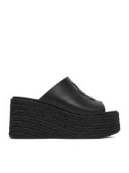 Badura Espadryle EO-AMINA-LT0228-26-801 Czarny. Czarne espadryle damskie Badura, bez wzorów, ze skóry, bez obcasa. Za 349.99 zł.
