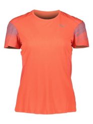 Mizuno Koszulka funkcyjna "Aero" w kolorze pomarańczowym rozmiar: S. Pomarańczowe bluzki sportowe damskie Mizuno, s, z materiału, bez kołnierzyka, bez ramiączek. Za 96.14 zł.