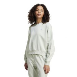 Bluza damska ADIDAS Gym & Pilates. Zielone bluzy bez kaptura damskie Adidas, l, z bawełny. W wyprzedaży za 129.99 zł.
