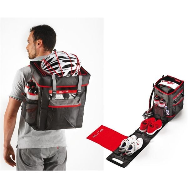 Plecak triathlonowy Elite tri box. Czarne plecaki damskie ELITE, bez wzorów, z materiału. Za 1,324.95 zł.