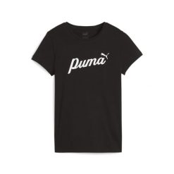 Damska koszulka ESS+ Script PUMA Black. Czarne bluzki damskie Puma, xs, bez wzorów, sportowe, bez kołnierzyka, bez ramiączek. Za 90.00 zł.