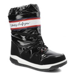 Czarne Śniegowce Tommy Hilfiger Damskie Buty. Czarne śniegowce damskie Tommy Hilfiger, ze skóry ekologicznej. Za 439.00 zł.