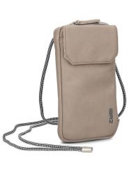 Zwei Torebka "MP30" w kolorze beżowym na telefon - 10 x 19 x 3 cm rozmiar: onesize. Brązowe torebki klasyczne damskie Zwei, bez wzorów, z materiału, bez dodatków. Za 95.92 zł.