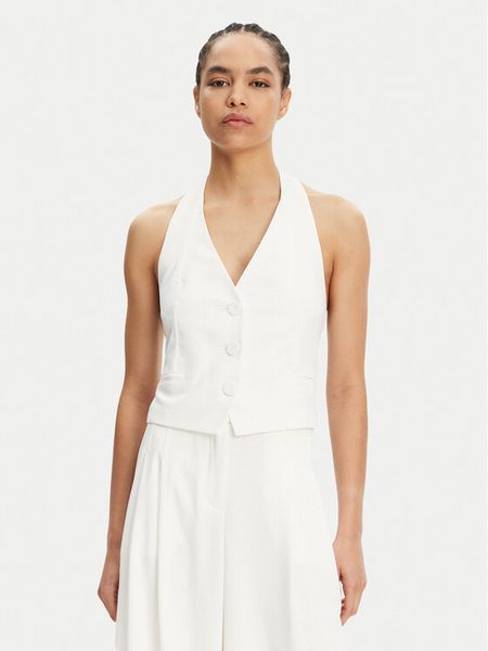 Patrizia Pepe Kamizelka 2C1618 A411 Białe złoto Regular Fit. Białe kamizelki damskie Patrizia Pepe, z syntetyku. Za 549.99 zł.
