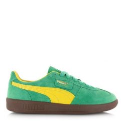 Tenisówki Puma Model Palermo Kolor Zielony. Zielone trampki i tenisówki damskie Puma, bez wzorów. Za 260.00 zł.