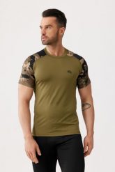 Koszulka termoaktywna fitness męska Rough Radical moro Furious Army. Zielone bielizna termoaktywna męska ROUGH RADICAL, l, bez wzorów, z elastanu. Za 99.90 zł.