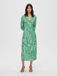 Selected Femme Sukienka 16089030 Zielony Regular Fit. Zielone sukienki damskie Selected Femme, na co dzień, bez wzorów, z wiskozy, bez kołnierzyka, bez ramiączek, proste. Za 389.99 zł.