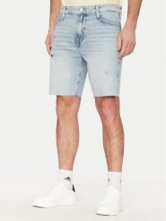 Guess Szorty jeansowe M5GDV2 D4Z84 Niebieski Slim Fit. Niebieskie szorty męskie Guess, z aplikacjami, z bawełny. Za 279.99 zł.