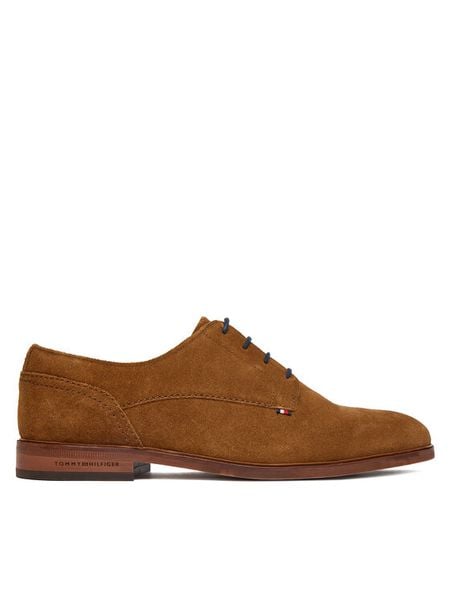 Tommy Hilfiger Półbuty Hilfiger Suede Dress Shoe FM0FM05776 Brązowy. Brązowe półbuty męskie Tommy Hilfiger, ze skóry, bez zapięcia. Za 569.99 zł.