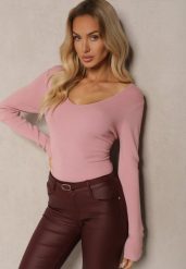 Ciemnoróżowy Sweter z Wiskozą Ozdobiony Guzikami z Trójkątnym Dekoltem Attecca. Czerwone swetry klasyczne damskie Renee, m, z jeansu, bez kołnierzyka. Za 79.99 zł.