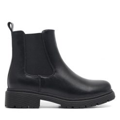 Botki Jenny Fairy. Czarne botki damskie Jenny Fairy, bez obcasa, na płaskiej podeszwie, bez zapięcia. Za 139.99 zł.