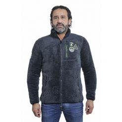 Kurtka polarowa Peak Mountain coral sherpaCavian. Szare kurtki męskie Peak Mountain, na zimę, s, bez wzorów, z polaru, sportowe, bez kaptura. Za 153.00 zł.