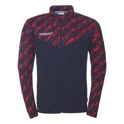 Kurtka z dresu Uhlsport Progressive 28 Poly. Czerwone kurtki damskie UHLSPORT, bez wzorów, z dresówki, sportowe, bez kaptura. Za 168.50 zł.