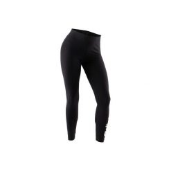 Legginsy Gym & Pilates 500 damskie. Czarne legginsy damskie Adidas, l, bez wzorów, z bawełny, na jogę i pilates. Za 119.99 zł.