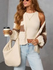 Milan Kiss Kardigan w kolorze beżowym rozmiar: XL. Brązowe kardigany damskie Milan Kiss, xl, bez wzorów. Za 152.99 zł.