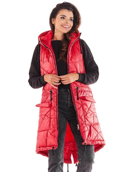 Awama Kamizelka w kolorze czerwonym rozmiar: S/M. Czerwone kamizelki damskie Awama, m. Za 188.40 zł.