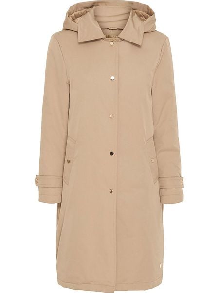 TicketWOMAN Płaszcz przejściowy "Casja" w kolorze beżowym rozmiar: 34. Brązowe płaszcze damskie TicketWOMAN, bez wzorów. Za 350.45 zł.