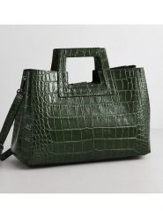 Maison héritage PARIS Skórzana torebka "Jane" w kolorze ciemnozielonym - 34 x 26 x 11 cm rozmiar: onesize. Zielone torebki klasyczne damskie maison héritage PARIS, bez wzorów, z materiału, bez dodatków. Za 408.49 zł.