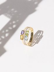 DIAMOND & CO Złoty pierścionek "Cayuga" z diamentami rozmiar: 52. Żółte pierścionki damskie Diamond & Co, z ametystem, złote. Za 1,109.99 zł.