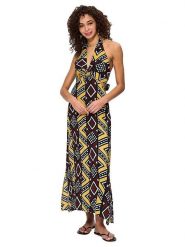 Aller Simplement Sukienka w kolorze brązowo-żółtym rozmiar: 34-40. Brązowe sukienki damskie Aller Simplement, na co dzień, bez wzorów, klasyczne, bez kołnierzyka, bez ramiączek, maxi, proste. Za 82.99 zł.