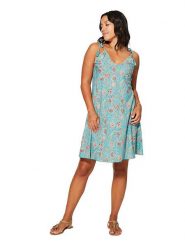 Ipanima Sukienka w kolorze beżowo-turkusowym rozmiar: 34-40. Brązowe sukienki damskie Ipanima, bez wzorów, bez kołnierzyka, bez ramiączek, midi. Za 65.99 zł.