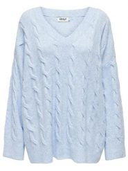 ONLY Sweter w kolorze błękitnym rozmiar: L. Niebieskie swetry klasyczne damskie Only, l, bez kołnierzyka. Za 114.44 zł.