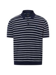 Polo Ralph Lauren Męska koszulka polo z cienkiej dzianiny Mężczyźni Bawełna niebieski, S. Niebieskie koszulki polo męskie Polo Ralph Lauren, m, bez wzorów, z bawełny, bez ramiączek. Za 919.95 zł.