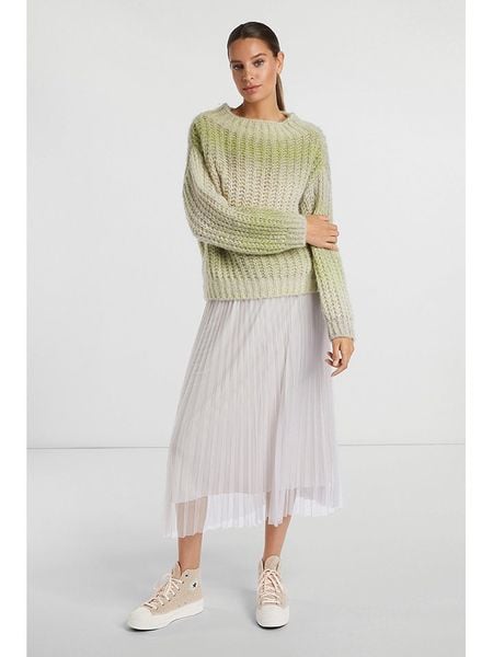 Rich & Royal Sweter w kolorze zielonym rozmiar: M. Zielone golfy damskie Rich & Royal, m, bez wzorów, ze splotem, bez ramiączek. Za 191.88 zł.