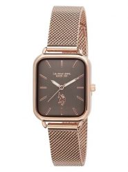 U.S. Polo Assn. Zegarek kwarcowy w kolorze złoto-brązowym rozmiar: onesize. Brązowe, analogowe zegarki damskie U.S. Polo Assn., metalowe. Za 173.99 zł.