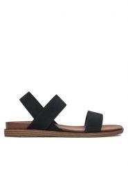 Clara Barson Sandały WS060701-01 Czarny. Czarne sandały damskie Clara Barson, bez wzorów, z materiału, bez obcasa, na płaskiej podeszwie. Za 55.99 zł.