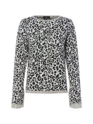 Monari Sweter damski Kobiety czarny|biały|beżowy wzorzysty, 38. Białe swetry klasyczne damskie Monari, bez kołnierzyka. Za 649.95 zł.