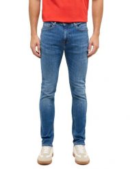 Męskie Spodnie Jeansowe Mustang Style Frisco Skinny Denim Blue 1017419 5000 583. Niebieskie spodnie materiałowe męskie Mustang, bez wzorów, z denimu. Za 239.99 zł.