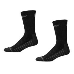 Skarpety Ratunkowe Unisex Dla Dorosłych (zestaw 2 Sztuk). Czarne skarpetki męskie Salomon, bez wzorów. Za 62.99 zł.