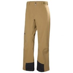 Spodnie narciarskie Helly Hansen Courchevel. Brązowe spodnie materiałowe męskie Helly Hansen, bez wzorów, z elastanu, sportowe. Za 986.50 zł.