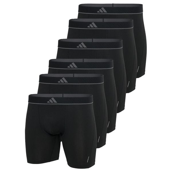 Bokserki Active Micro Flex Eco 6 pak. Czarne bokserki męskie Adidas, bez wzorów, z elastanu. Za 333.00 zł.